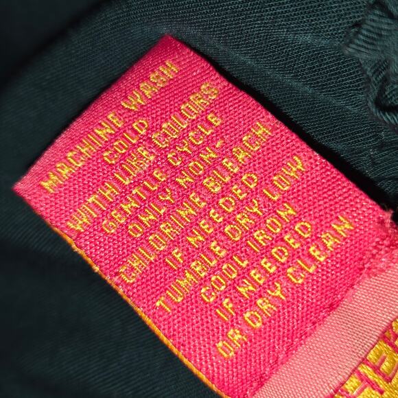 Catherine Malandrino Womens Teal Blue Smocked Peasant Blouse XL Poet‎ Sleeve Top - Picture 13 of 13